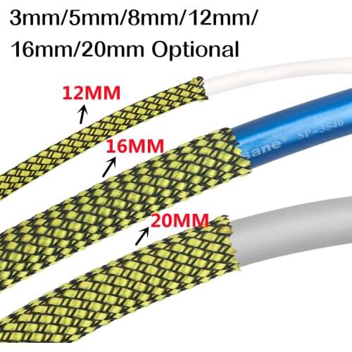 Hifi Audio Line Braided Sleeving PET Shock Net RCA / XLR / Power / Speaker Cable Wire Net 3mm/5mm/8mm/12mm/16mm/20mm