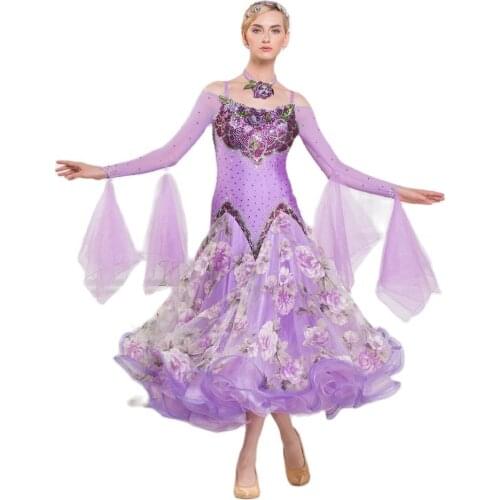B-16232 Waltz Dress Rumba Standard Smooth Dance Dresses Standard Spanish Social Dress Ballroom Dance Dress Competition For Sale