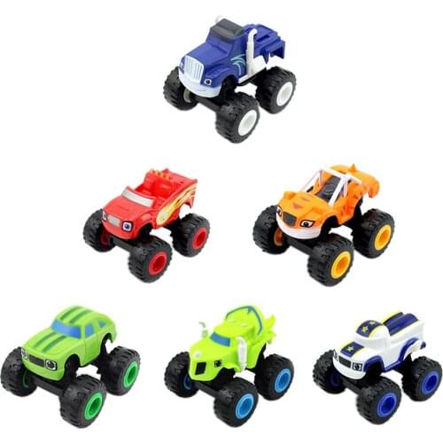 6 Pack Childrens Toy Car and Monster Machines Super Stunts Blaze Kids Truck Car Coll Gift For Child At Birthday Christmas