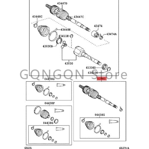CAR front axle outer cage 2006- 2019 Toy ot aEST IMA RAV4 ALP HAR D/VEL LFI RE/HV front axle cage assembly