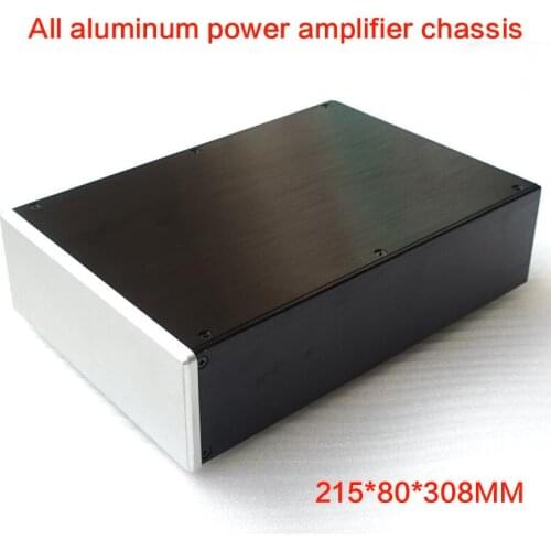All Aluminum Power Amplifier Chassis STK208 Headphone Amplifier Case DCA Decoding Shell Amplifier Box Audio House 215*80*308MM