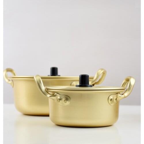 Instant Noodle Pot Korean Net Celebrity Instant Noodles Canteen Golden Ramen Pot Small Cooking Pot Instant Noodle Artifact