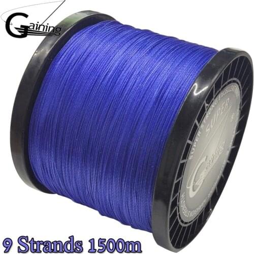 1500M PE Fishing Line 9 Strands Multicolor Multifilament Strong Carp Fishing Line 15-180LB