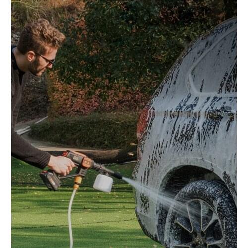 20V Cordless Car Washer Machine 300W High Pressure Nozzle Hose Cleaner 2500mA Battery