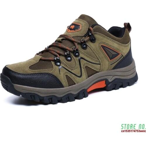 High Quality Suede Breathable Hiking Shoes Men Outdoors Trekking Climbing Sneakers Male Non-slip Tactical Camping Walking Boots