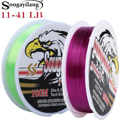 Sougayilang 100M 11-41LB Nylon Fishing Line Monofilament Mono Line Freshwater Saltwater Smooth Carp Casting Fishing Wires Tools