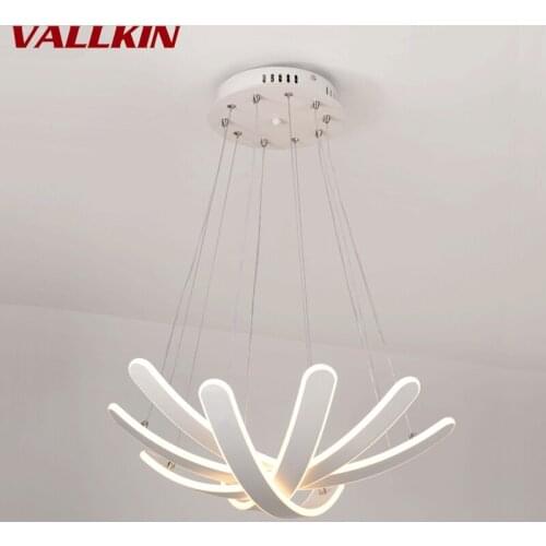 Novelty LED Chandeliers Lights for Dining Room White Pendant Lamp for Coffee House Bedroom Suspension Hanging Light Ceiling Lamp