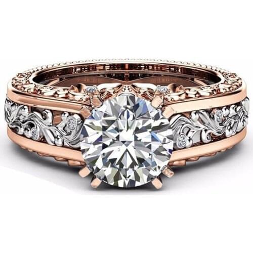 New Glamour Fashion Jewelry Luxury Exquisite Zircon Lady Ring Popular Accessories Valentine Gift Engagement Wedding Ring