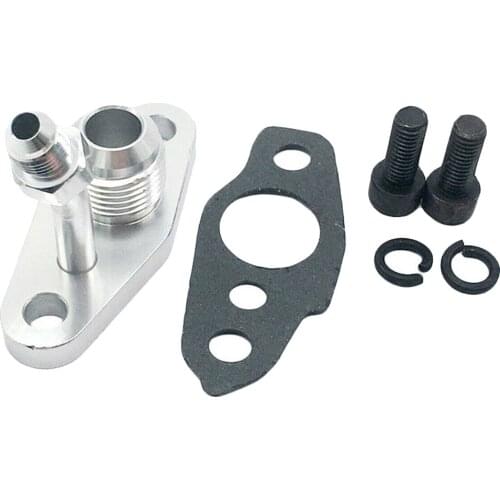 Turbo Oil Return Feed & Drain Flange For TOYOTA CT20 CT26 4AN 10AN M8x1.25mm