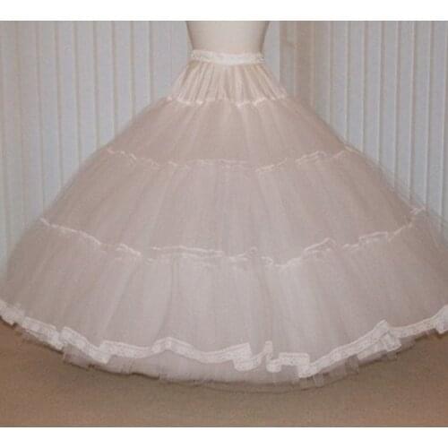 France Style Petticoat Elastic Waistline Floor Length Long Maxi Skirt Super Big And Puffy Tutu Petticoats Skirts 1950S Style