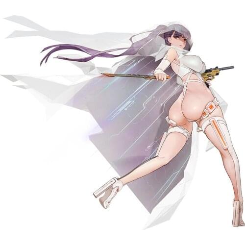 Popular Sexy Anime Girl Origin Stickers for Car Window Wiper Decals Cartoot Character Sticker Waterproof 15*6cm