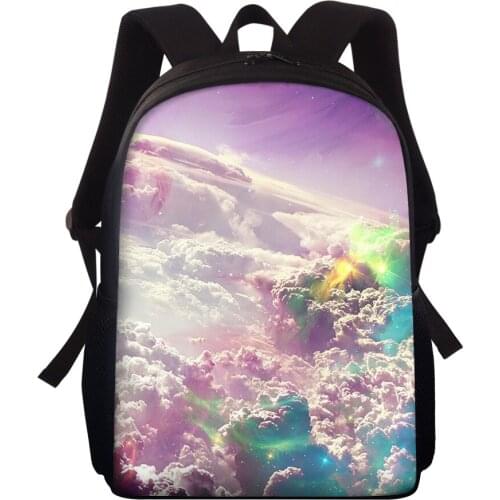 ELVISWORDS Backpack Fashion Sky Landscape Print Knapsack For Women Men Rucksack Teenager Children School Bags Customize Mochila