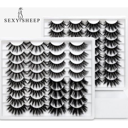 SEXYSHEEP 10/16 pairs 3D Mink Lashes Natural False Eyelashes Dramatic Volume Fake Lashe Makeup Eyelash Extension Silk Eyelashes