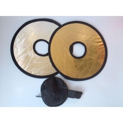 30cm 2 in 1 Collapsible Light Round Photography Hollow Reflector for Studio