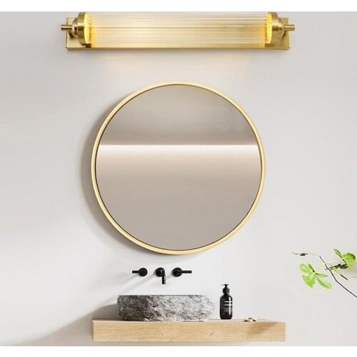 Modern LED Mirror Light 14W Wall Lights Copper Glass Lampshade Makeup Mirror Lamps Vanity Light Fixtures for Bathroom Bedroom