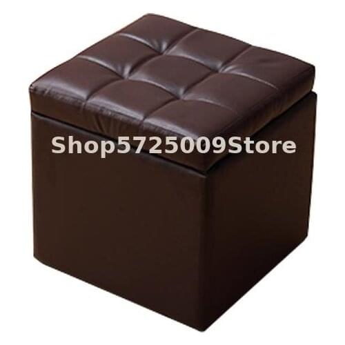 Clothing store sofa stool long shoe changing stool storage box multifunctional seatable stool bedside rectangular storage stool