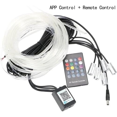 LED Strip Light Flexible EL Wire Remote Control Ambient Lamp Car Atmosphere Lamp Car Interior Light Auto Decorative Light RGB