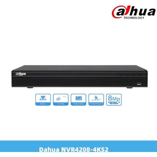 Dhua 8 Channel 8MP 4K&H.265 Lite Network NVR Video Recorder With 2SATA No Poe Port NVR4208-4KS2