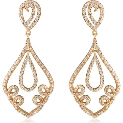 GrayBirds Vintage Plant Flower Leaf Earring With AAA Cubic Zirconia New Arrivals Luxury Jewelry For Lady Anniversary Gift MLE058