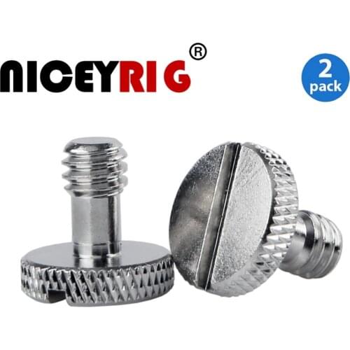 NICEYRIG Screw 1/4 Camera Rig 1/4" Screw Rig 1/4 inch for Tripod Plate Base Plate Photo Studio Camera Accessories(2 Pieces/Pack)