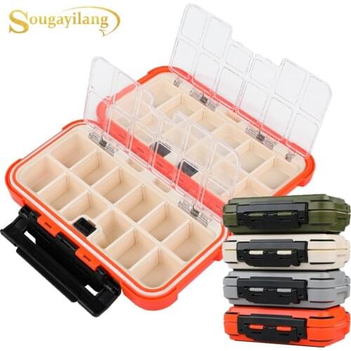 Sougayilang High Quality 4 Colors Compartment Fishing Box Fishing Accessories Box Fishing Lure Hook Fishing Tackle