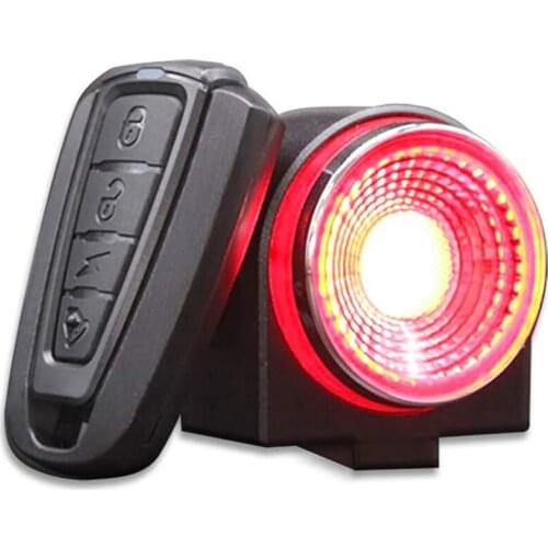 ANTUSI Bike Alarm Tail Light USB Rechargeable Ultra Bright Rear Bike Lights,Smart Brake Sensing Anti Theft Bicycle Alarm
