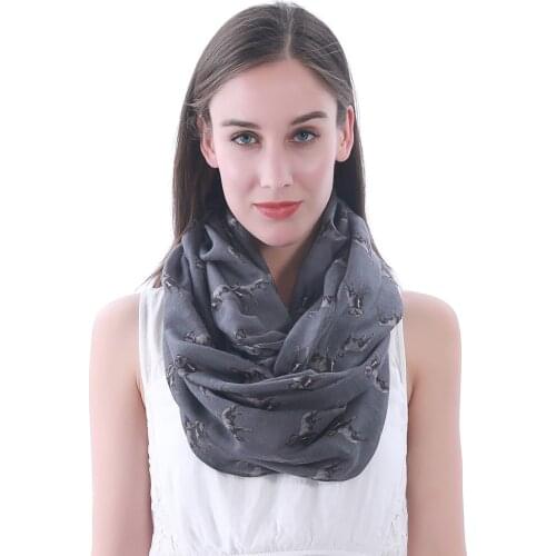 Staffordshire Bull Terrier Dog Print Womens Infinity Loop Tube Scarf Wrap Soft Lightweight Pet Puppy Gift Idea