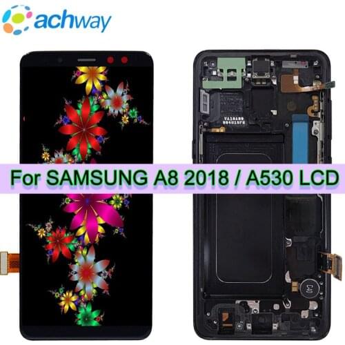Warranty Tested Screen For 5.6" Galaxy SAMSUNG A530 LCD Touch Screen Digitizer Assembly for samsung Display A8 2018 Replacement