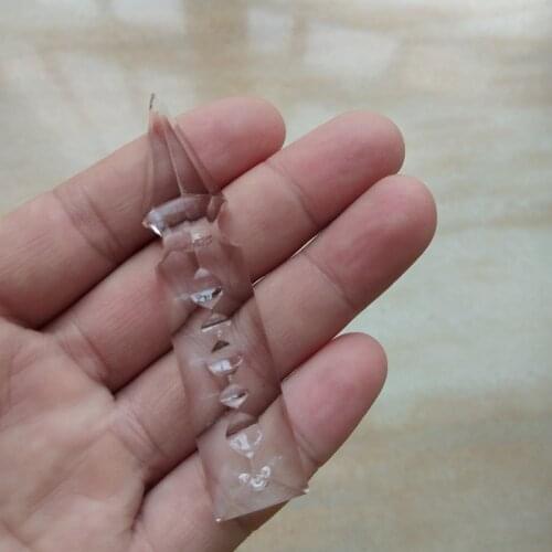 10pieces/lot 63~150mm transparent Chandelier Crystal triangle chandelier crystal bar with arrow head and 1 mounting holes