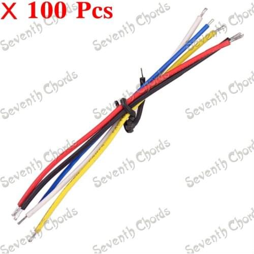 100 Pcs 90MM Copper Pickup Hookup Wire Lead Cable For Electric Guitar Bass - Red - Yellow - Blue - Black - White for choose