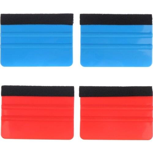 2pcs Vinyl Wrap Car Film Install Squeegee Carbon Fiber Wrapping Tool Auto Foil Window Tint Scraper Household Car Cleaning Tool