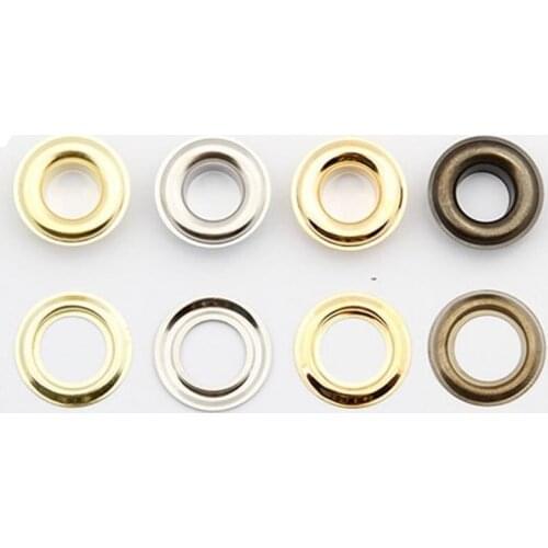 200 pack 9.5 x 6 x 19mm Hole Round Grommet Eyelets
