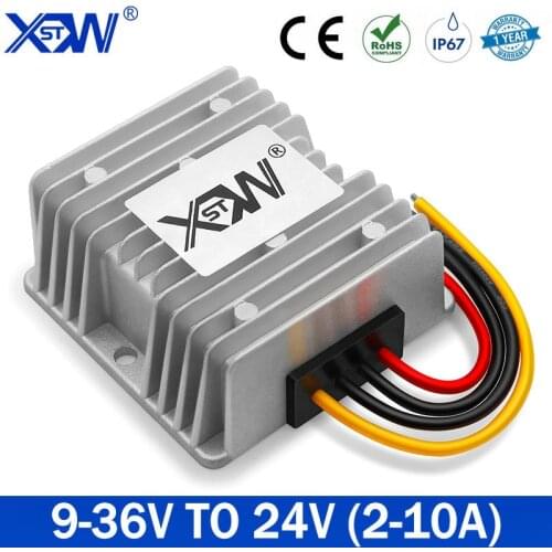 2020 Newest High Power Voltage Stabilizer 9-36V 12V 24V to 24V 2A 5A 8A 10A Automatic Buck Boost DC-DC Converter for Car CE