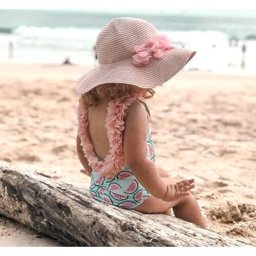 2020 Toddler Baby Girls Swimsuit Girls One-Piece Bikini Watermelon Floral Infant Beachwear Summer Children Swimwear