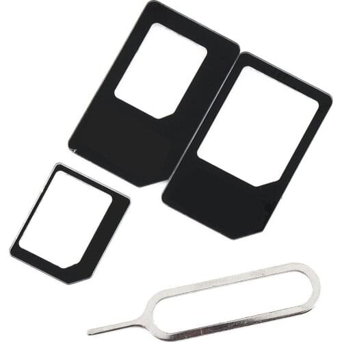 4 in 1 SIM Card Adapter Kit For iPhone 4/5 for iPad for HTC One X for Sumsung Galaxy S3 Wholesale