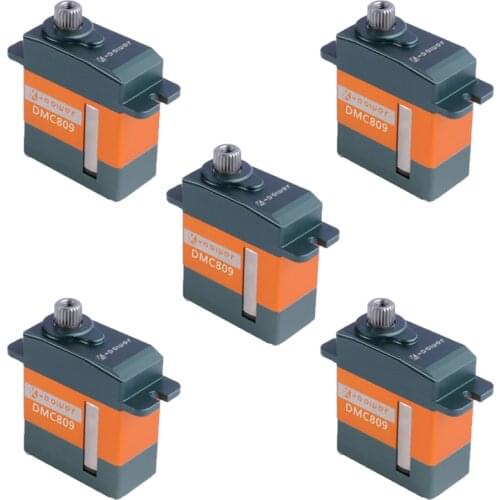 5PCS K-power DMC809 3.5KG/0.07Sec High Speed Coreless Motor Micro Digital RC Car Servo for RC 450H Helicopter Airplane Drone