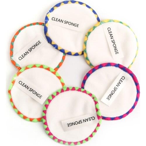 6Pcs Makeup Remover Pads Reusable Cotton Pads Make Up Facial Remover Bamboo Fiber Facial Care Nursing Pads Skin Cleaning