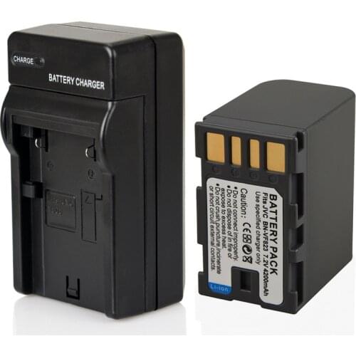 4200mAh BN-VF823 BN-VF823U BN-VF815 BN-VF808 Battery for JVC GZ-HD7 GZ-MG575 GZ-MG555 GR-D750 GR-D760 GZ-HD3 GR-D720 + Charger