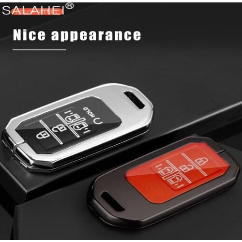 Car TPU Full Remote Key Cover For Honda 2013 2014 For Accord Civic Pilot CRV HRV EX EXL Auto New Zinc Alloy Key Case Accessories