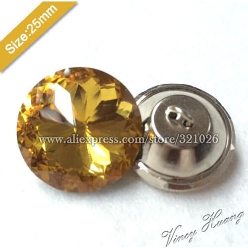 Free shipping 100PCS/LOT 25MM GREEN Diamond Crystal Glass Buttons, Sofa Buttons, Upholstery Rhinestone Buttons,Headboard Buttons