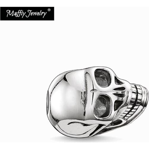 Charm Bead Skull,Karma Europe Brand New Good Fashion Large Hole Jewelry Fit Key Necklace Bracelet,Earring, 925 Sterling Silver