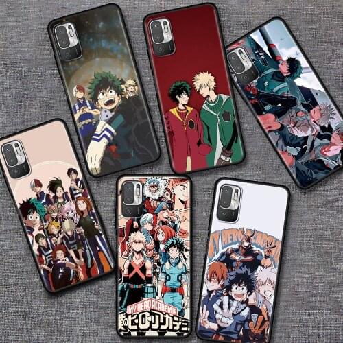 Phone Case for Xiaomi Redmi Note 9S 9 8 Pro 9C 7 8T 8 10 Pro 9A 7A K40 8A My Hero Academy Anime Soft Bag Cover Funda Capa