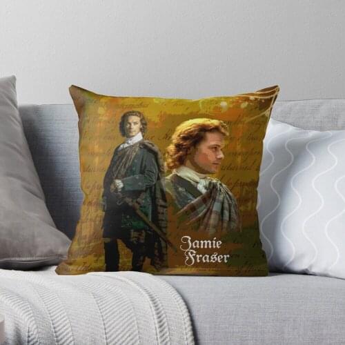 Jamie FraserOutlander Throw Pillow Cushion Cover Polyester throw pillows case on sofa home living room car seat decor 45x45cm