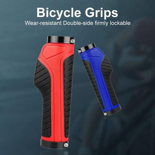X-TIGER Ergonomic Grip Riding Cycling Equipment Bicycle Grip Gloves Lockable Shockproof Non-Slip MTB Rubber