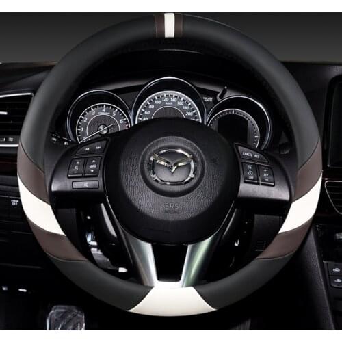 38CM PU leather for Mazda 2 3 6 Axela Atenza Demio CX-3 CX-4 CX-5 CX5 CX 5 CX-7 CX-9 Car Steering Wheel Cover Auto Accessories