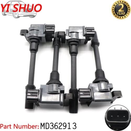 Car High Quality 4pcs Ignition Coil MD362913 For Mitsubishi Lancer Mirage Eclipse Galant Carisma Lancer Pajero Space 1.8L 2.0L