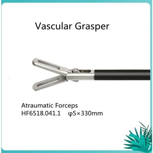 Laparoscopic Instruments Vascular Surgery Surgical 5mm Laparoscopic Fenestrated Grasper Atraumatic Grasping Forceps