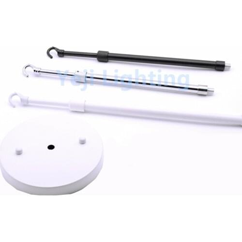 M10 thread Telescopic tube flexible pipe Telescopic pole alloy hollow pipe with hook ceiling rose ceiling canopy ceiling plate