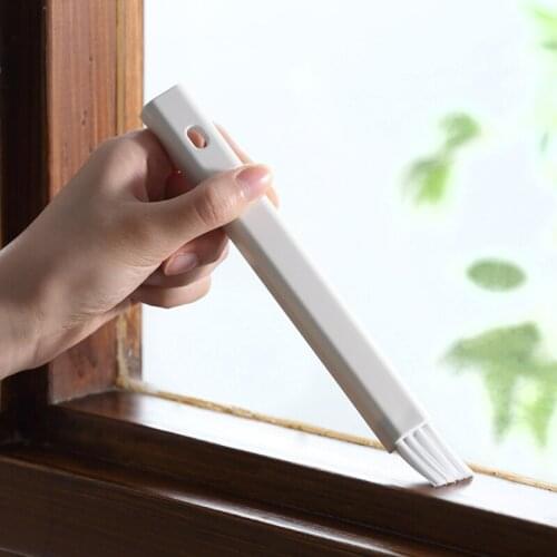 Multi functional groove brushes household door window cleaning tools with dustpan keyboard notebook clean
