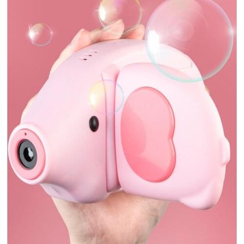 Excellent Bubble Maker Leakproof Non-slip Cartoon Elephant Shape Easy to Install Plastic Automatic Bubble Machine for Kids